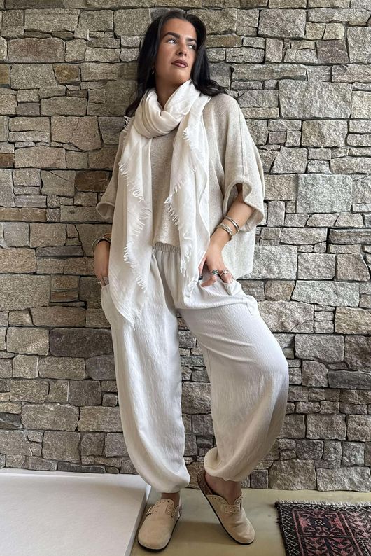 Basso Shirring Balloon Pant Vanilla **